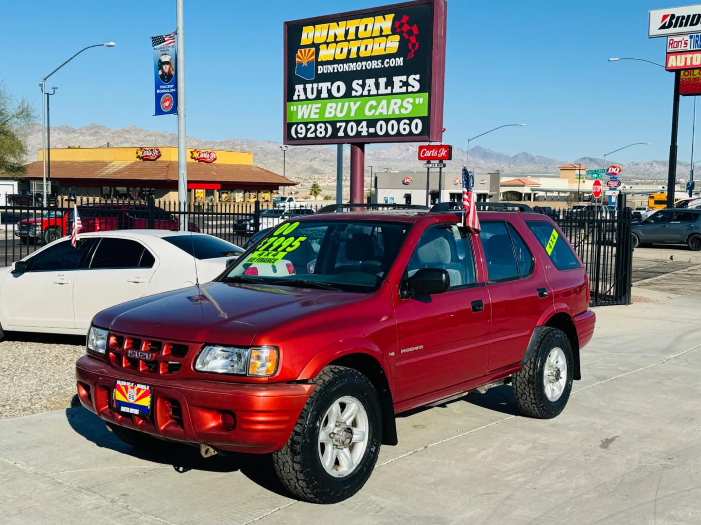 2000 Red Isuzu Rodeo LS , located at 2190 Hwy 95, Bullhead City, AZ, 86442, (928) 704-0060, 0.000000, 0.000000 - 2000 Isuzu rodeo LS. Automatic 4 wheel drive . Only 114k original miles v6. Brand new tires . Lots of upgrades . We finance - Photo#2